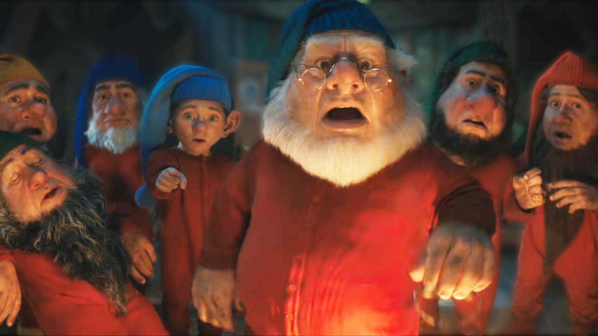 Screenshot showing the new dwarfs seen in the Snow White trailer. 